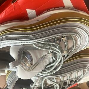 Air max gold and grey